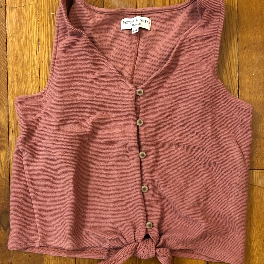 Madewell tank with front tie